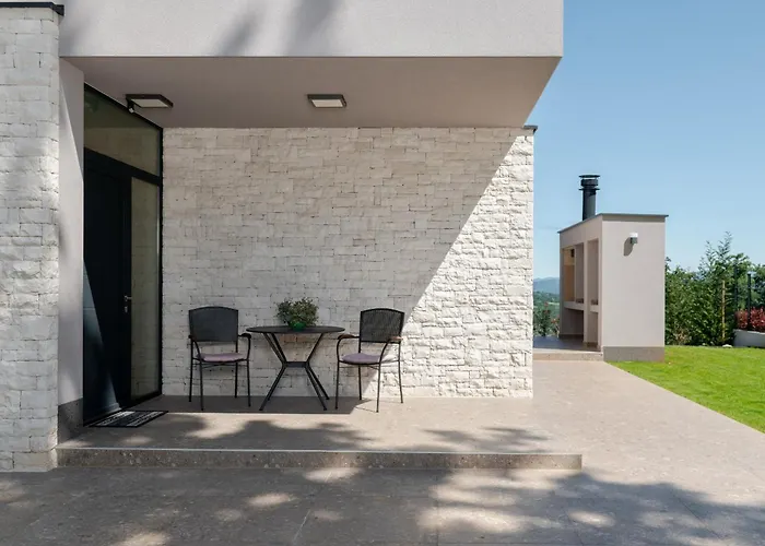Villa Callista Near Labin For 10 Persons With Kids Playground, Fitness And Heated Pool
