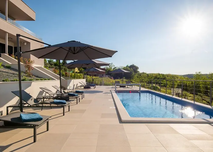Callista Near Labin For 10 Persons With Kids Playground, Fitness And Heated Pool Villa