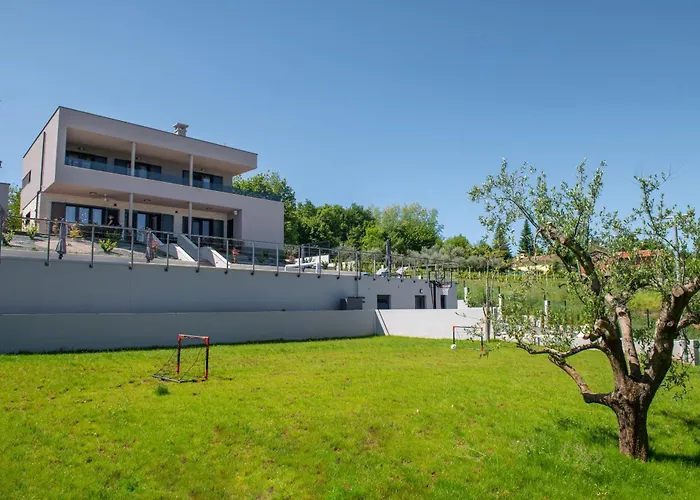 Villa Callista Near Labin For 10 Persons With Kids Playground, Fitness And Heated Pool