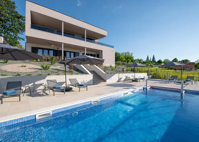 Villa Callista Near Labin For 10 Persons With Kids Playground, Fitness And Heated Pool *